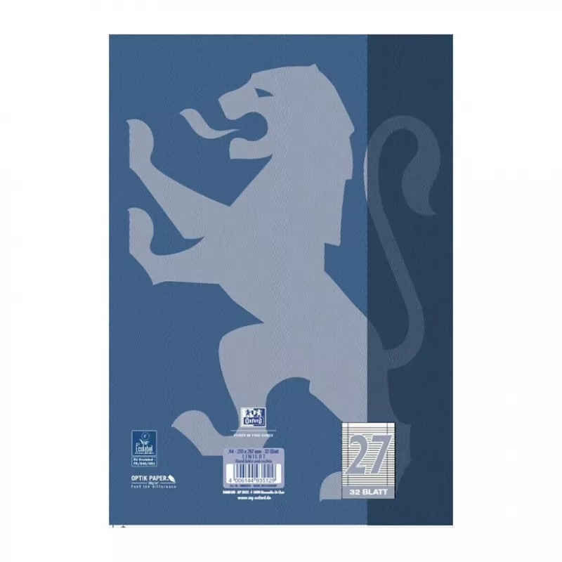 Oxford 100050331 cuaderno A4 90 g/m2 azul