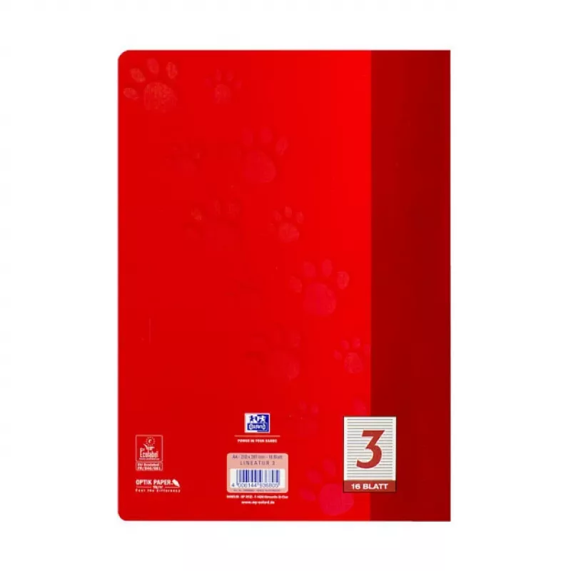 Oxford 100050402 cuaderno A4 90 g/m2 rojo
