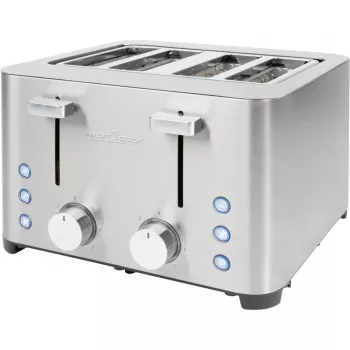 ProfiCook PC-TA 1252 Tostadora de 4 rebanadas, Acero inoxidable, 1500 W