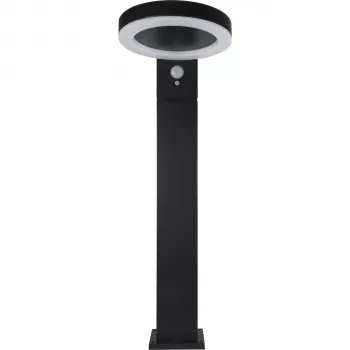 REV LED Lámpara solar redonda negra