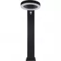 REV LED Lámpara solar redonda negra