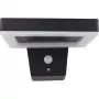 REV LED Aplique de pared solar cuadrado negro