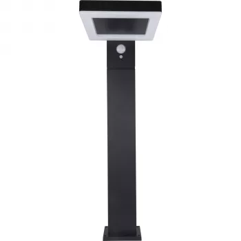 REV LED Lámpara de pie solar cuadrada negra