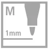 STABILO OHPen Universal Rotulador permanente azul 1 mm punta biselada Medium