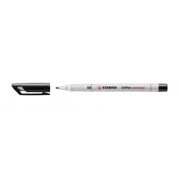 STABILO OHPen Universal M 853 Rotulador para transparencias no permanente, negro, 1,0 mm punta biselada Medium