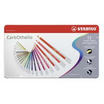 STABILO Carbothello Set de lápices pastel - 12 colores surtidos