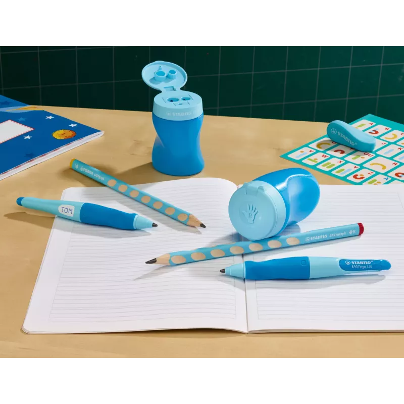 STABILO Easy sacapuntas manual azul diestros