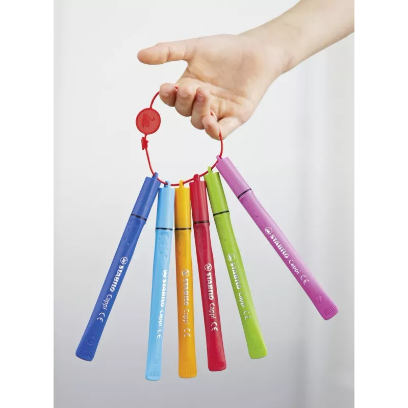 STABILO Cappi rotuladores 24 colores vivos punta redonda 1 mm tinta lavable