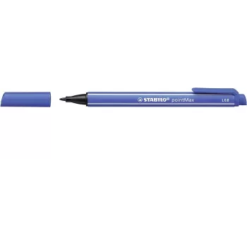 STABILO pointMax rotulador fineliner azul ultramar medio 0,8 mm punta redonda tinta a base de agua
