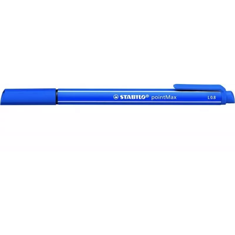 STABILO pointMax rotulador fineliner azul ultramar medio 0,8 mm punta redonda tinta a base de agua