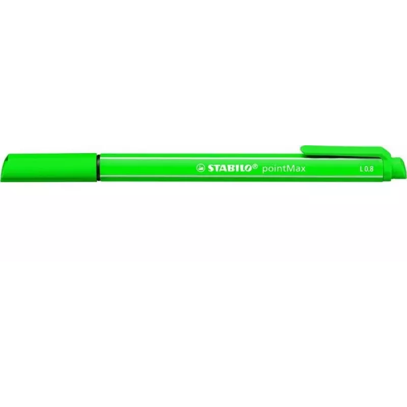STABILO pointMax rotulador fineliner verde 0,8 mm punta de fibra de nailon tinta base agua