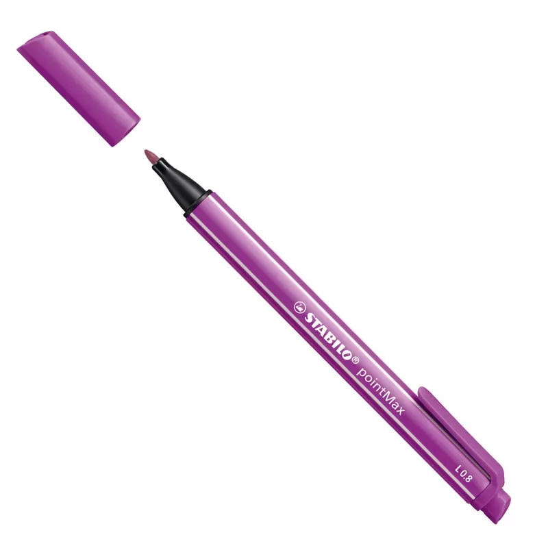 STABILO pointMax rotulador - lila - medio 0,8 mm - redondo - tinta base agua - punta de fibra de nailon