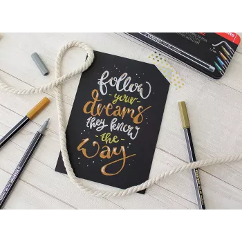 STABILO Pen 68 Metallic rotulador - oro - 1 ud.