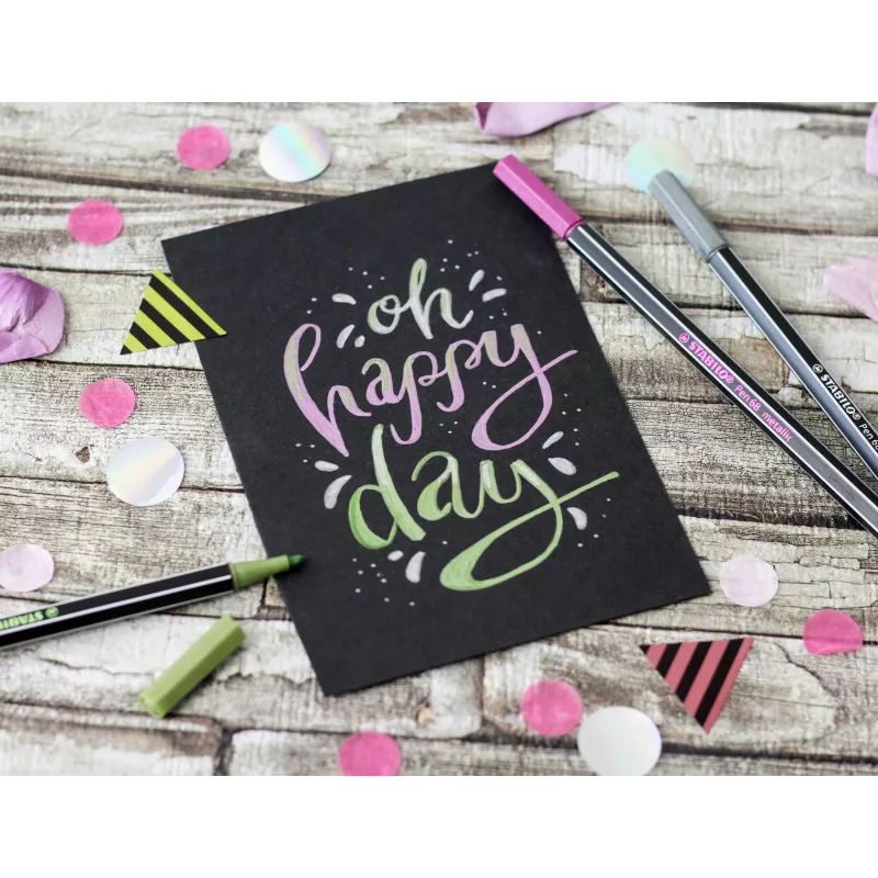 STABILO Pen 68 Metallic rotulador - rosa metálico - 1 ud.