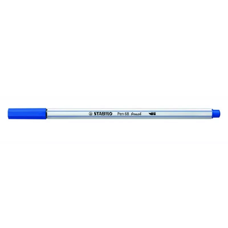 STABILO Pen 68 Brush - azul - punta de pincel - tinta base agua - hexagonal - 1 ud.