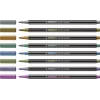 STABILO Pen 68 Metallic set de rotuladores - medio - 8 colores metálicos diferentes - punta redonda - 1,4 mm de grosor de trazo