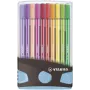 STABILO Pen 68 set de rotuladores - medio - 20 colores - surtidos - 1 mm - 24 h sin secarse - tinta base agua