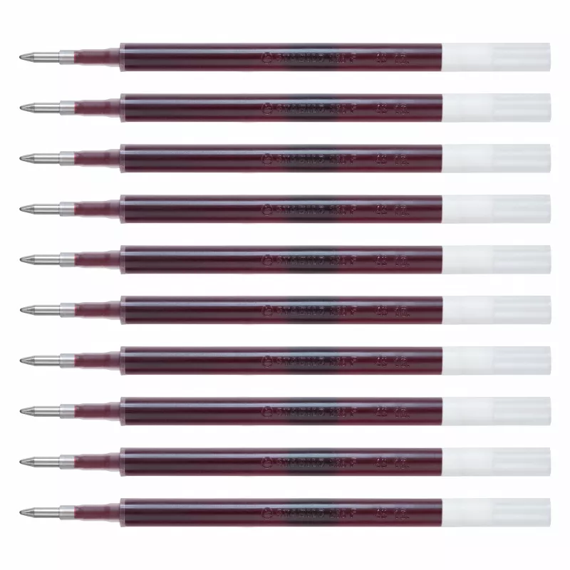 STABILO 268/040-01 recambio de bolígrafo de gel, 0,4 mm, rojo