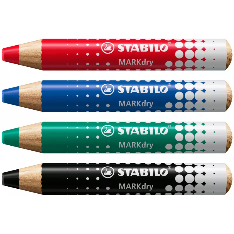 STABILO MARKdry rotulador de pizarra blanca negro pack de 5
