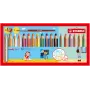 STABILO Woody 3-in-1 lápiz multiusos 7,6 cm set pastel de 18 piezas con pincel