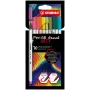 STABILO Pen 68 Brush ARTY Edition set de rotuladores pincel - 10 colores surtidos en estuche de cartón
