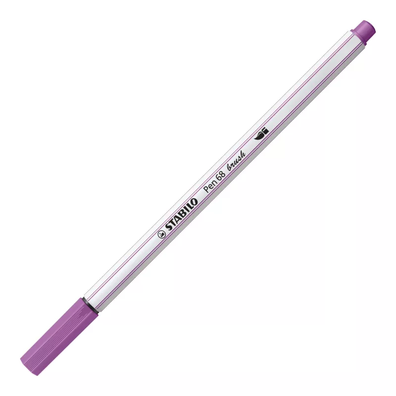 STABILO Pen 68 Brush ARTY Edition estuche de cartón de 24 - rotuladores de fibra con puntas de pincel flexibles para lettering, bullet journaling e ilustración