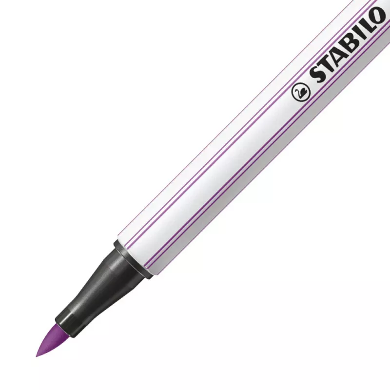 STABILO Pen 68 Brush ARTY Edition estuche de cartón de 24 - rotuladores de fibra con puntas de pincel flexibles para lettering, bullet journaling e ilustración