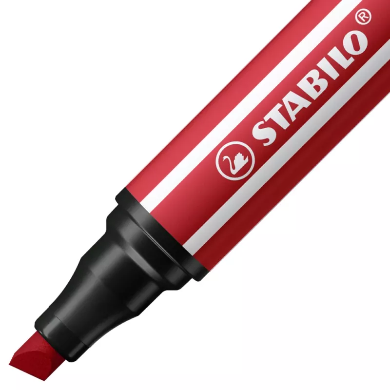 STABILO Pen 68 MAX set de 12 rotuladores de fieltro ARTY Edition con punta biselada en estuche de plástico