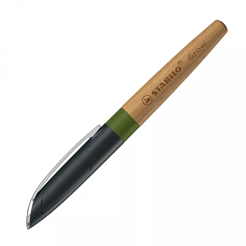 STABILO Climate Neutral estilográfica Grow - verde musgo/roble