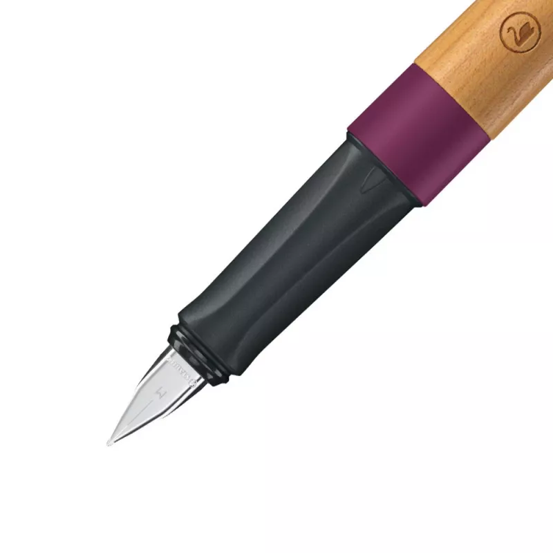STABILO Grow pluma estilográfica - Plum Red / Cherry, plumín medio, climáticamente neutra