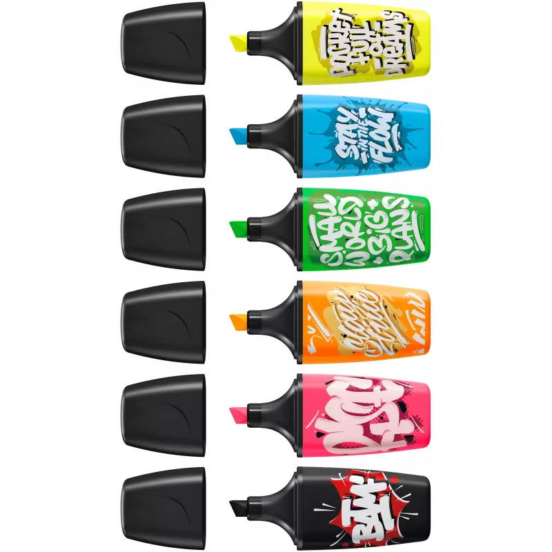 STABILO Boss Mini Snooze set de rotuladores fluorescentes, colores surtidos, 6 piezas