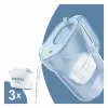BRITA Style Eco jarra filtrante de agua, Glacier Blue, incl. 3 cartuchos MAXTRA PRO All-in-1