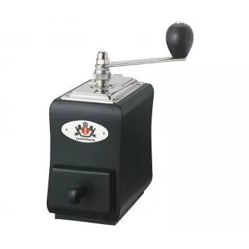 Molinillo de café Zassenhaus Santiago negro - mecanismo cónico manual, madera de haya, capacidad 50 g
