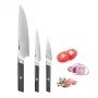 GEFU ACURO Set de 3 cuchillos - cuchillo de cocina, cuchillo multiusos y cuchillo pelador