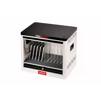 PARAT PARAPROJECT Cube C12 Caja de almacenamiento de dispositivos - con cerradura - para 12 tablets/portátiles - acero, plástico ABS - gris - tamaño de pantalla hasta 12
