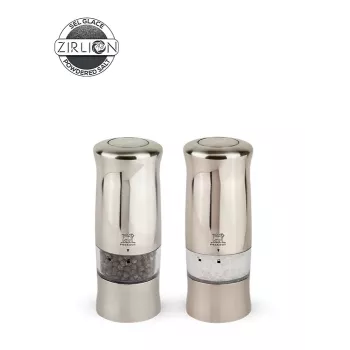 Peugeot Zeli Duo PM+SM Z Set Eléctrico de Salero y Pimentero Plata 14 cm