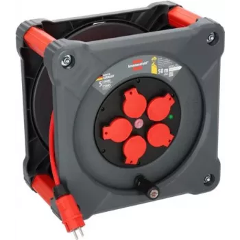 Brennenstuhl 9201500210 alargador con carrete 25m H05VV-F 3G1.5 4x Schuko IP44 1000/3500W