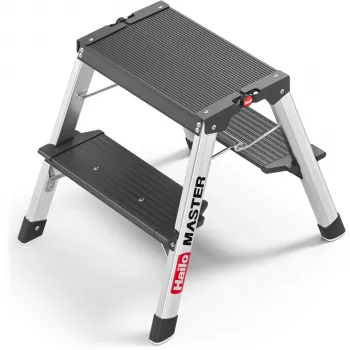 Hailo Master D70 taburete plegable 2 x 2 peldaños