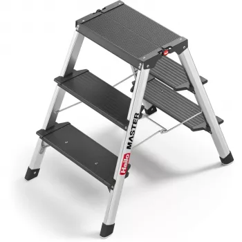 Hailo Master D70 escalera plegable de doble cara 2-3 peldaños