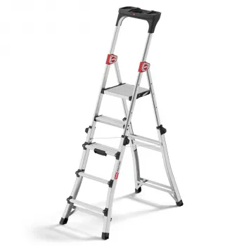 Hailo Master TL100 escalera de aluminio 3-5 peldaños 150 kg de capacidad