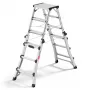Hailo Master DTL100 escalera combinada telescópica 2x4 - 2x6 peldaños 150 kg aluminio