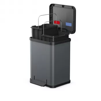 Hailo Oeko duo Plus M cubo de basura, gris oscuro mate