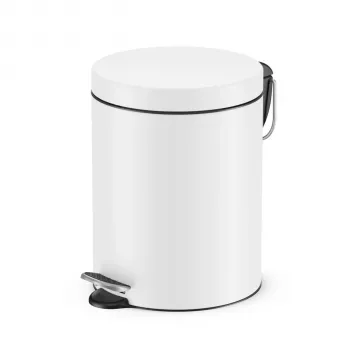 Hailo Selekta S cubo de basura con pedal 5 L, blanco mate