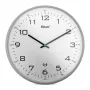 MEBUS 13081 reloj de pared radiocontrolado plata 30 cm