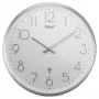 MEBUS 19776 Reloj de pared radiocontrolado plata/blanco