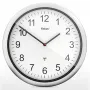 MEBUS 19809 Reloj de pared radiocontrolado blanco/plata