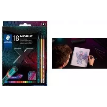 STAEDTLER NORIX Set de lápices de colores 12 unidades certificado PEFC