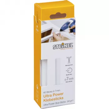 STEINEL 1x40 barras de pegamento termofusible Ultra Power 7mm 100mm transparentes