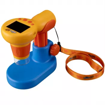 DieMaus microscopio de mano 60x-100x LED amarillo/naranja