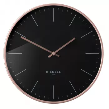 KIENZLE reloj de pared radiofrecuencia DCF Modern 25 cm oro rosa/negro